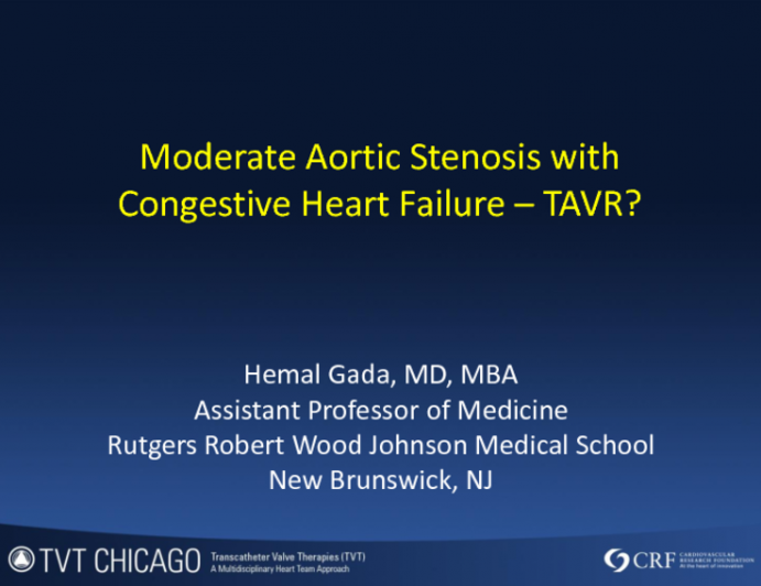 Case Presentation: Moderate AS With CHF and TAVR