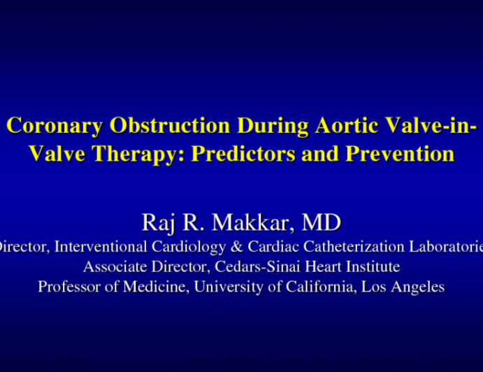 Coronary Obstruction During Aortic Valve-in-Valve Therapy: Predictors and Prevention