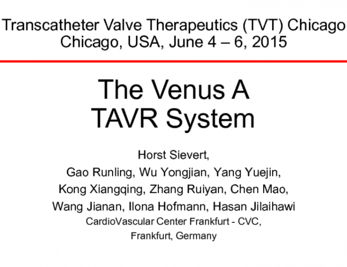 The Venus A TAVR System