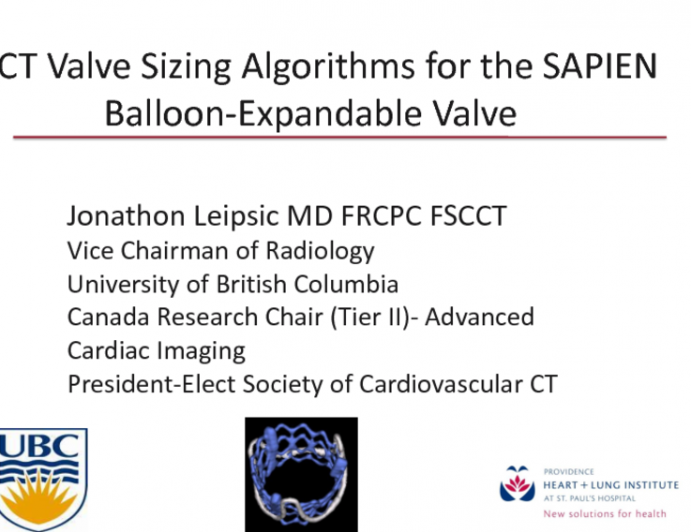 CT Valve Sizing Algorithms for the SAPIEN Balloon-Expandable Valve: Methodology and Guidelines