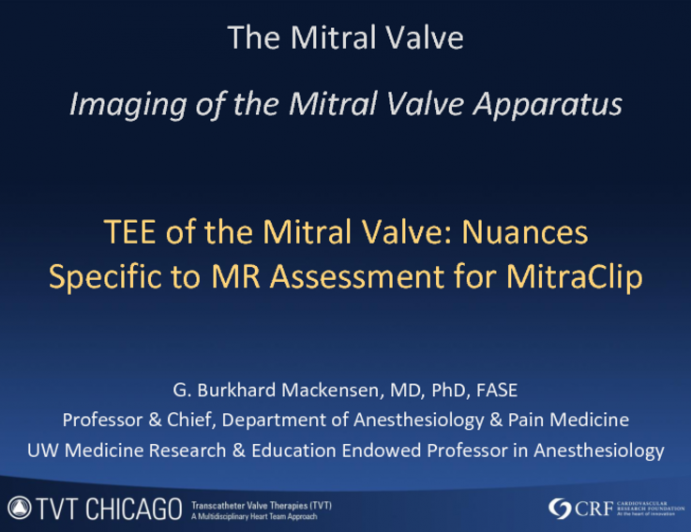 TEE of the Mitral Valve: Nuances Specific to MR Assessment for MitraClip