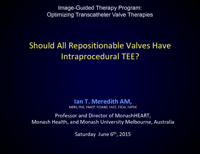 Should All Repositionable Valves Have Intraprocedural TEE?