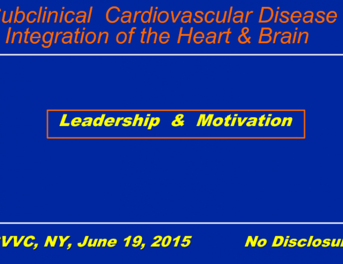 Subclinical  Cardiovascular Disease Integration of the Heart & Brain