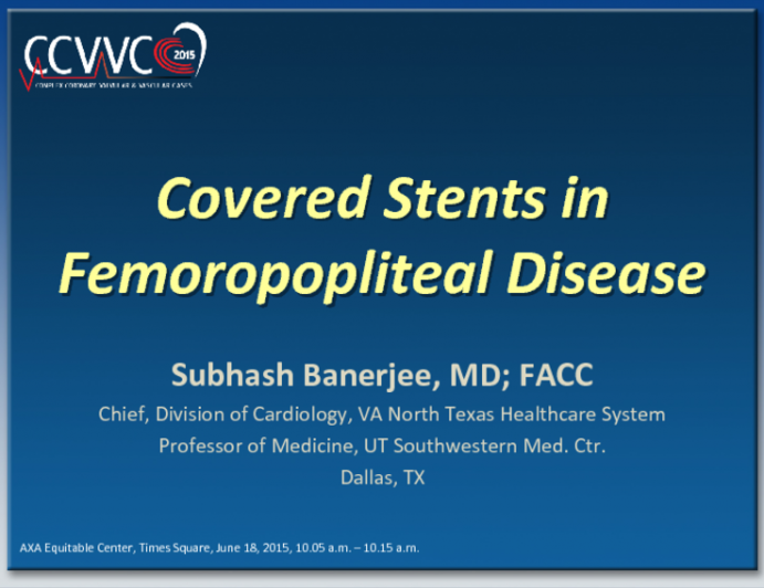 Covered Stents in Femoropopliteal Disease