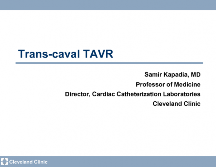 Trans-caval TAVR