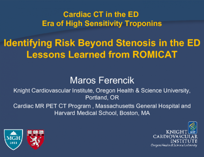 Identifying Risk Beyond Stenosis in the ED Lessons Learned from ROMICAT