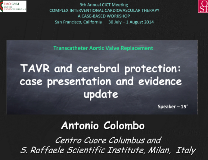 TAVR and cerebral protection: case presentation and evidence update