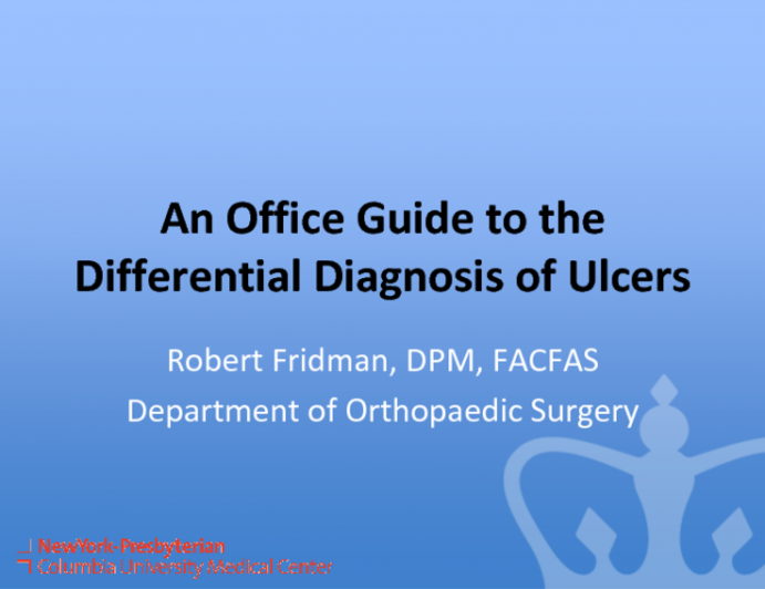 An Office Guide to the Differential Diagnosis of Ulcers