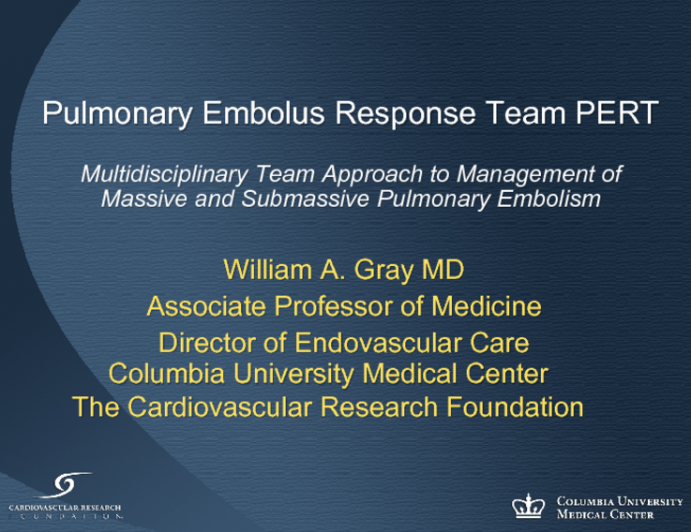 The Emergence of Pulmonary Embolism Response Teams (PERT)