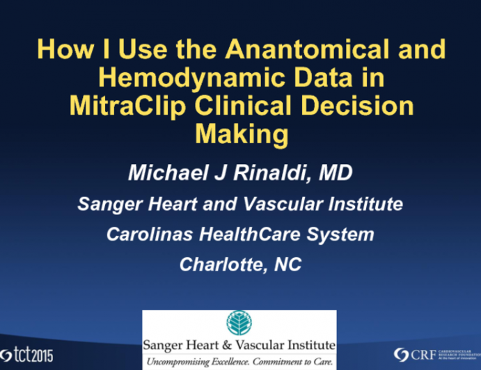 Interventionalist Perspective: How I Interpret the Hemodynamic and Echo Data in MitraClip Clinical Decision Making