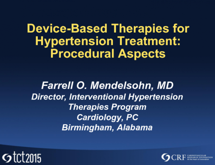 Device-Based Therapies for Hypertension Treatment: Procedural Aspects