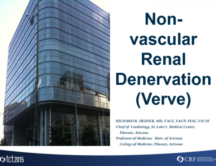 Nonvascular Renal Denervation (Verve)