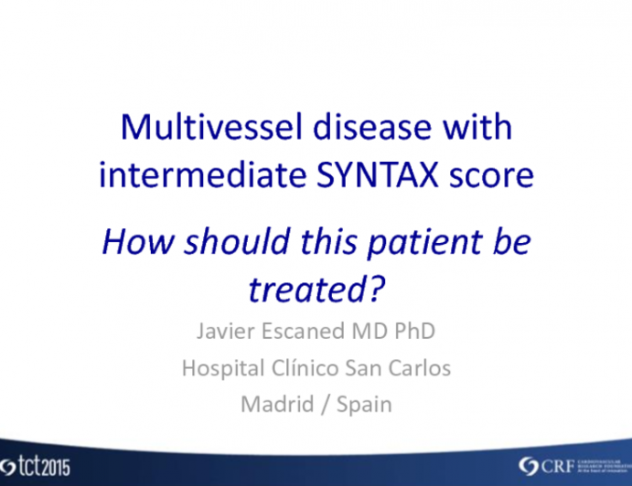 Case Presentation Pretreatment: MVD Disease With Intermediate SYNTAX Score: How Should This Patient Be Treated?