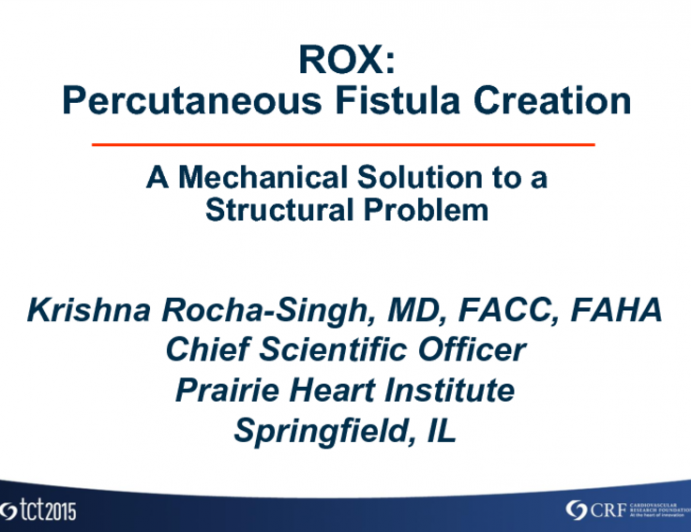 Rox: Percutaneous Fistula Creation