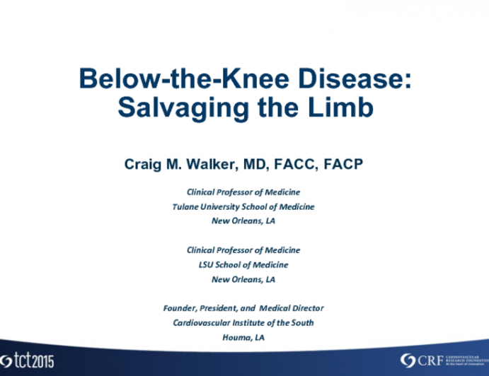 Below-the-Knee Disease: Salvaging the Limb