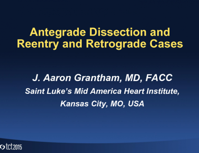 Edited Taped Case: Complex CTO  Antegrade Dissection and Reentry and Retrograde