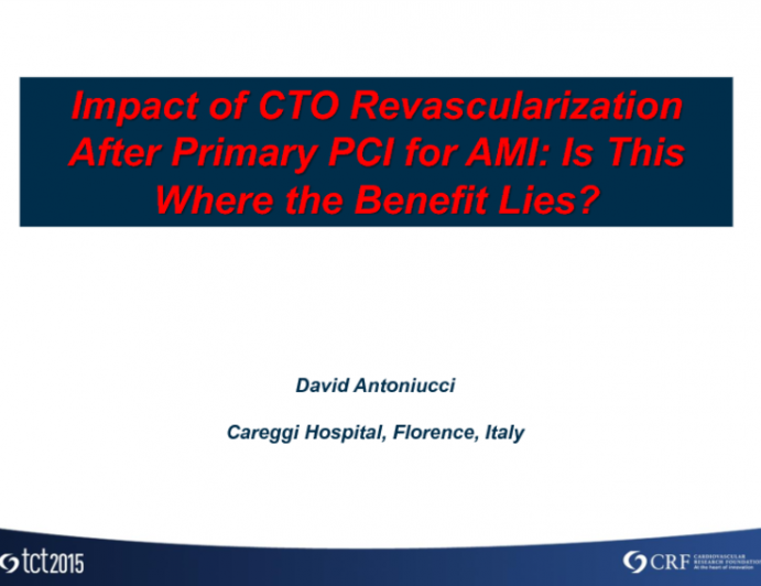 Impact of CTO Revascularization After Primary PCI for AMI: Is This Where the Benefit Lies?