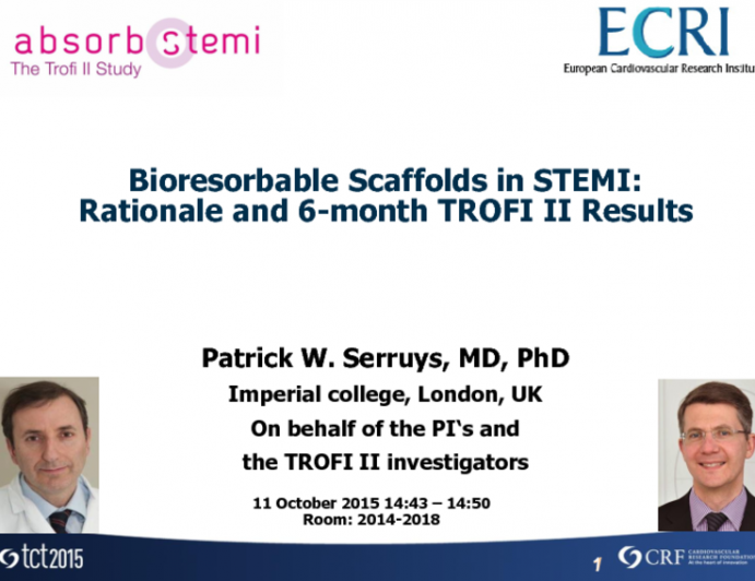 Bioresorbable Scaffolds in STEMI: Rationale and 1-Year TROFI II Results