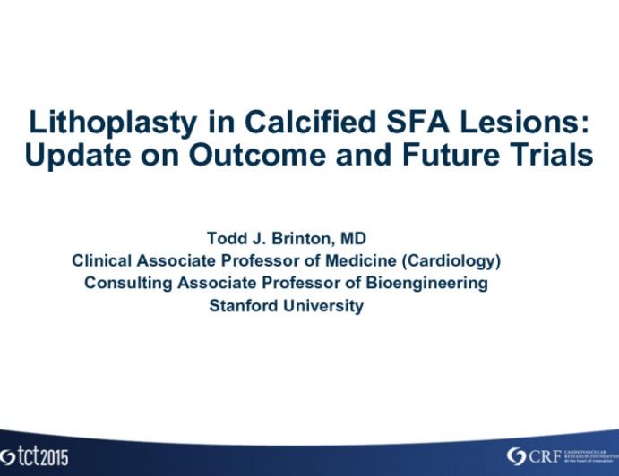 Lithoplasty in Calcified SFA Lesions: Update on Outcomes and Future Trials