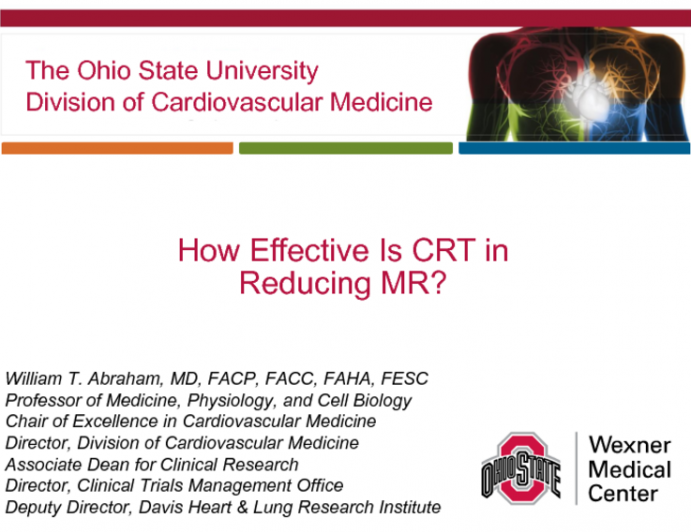 How Effective Is CRT in Reducing MR?