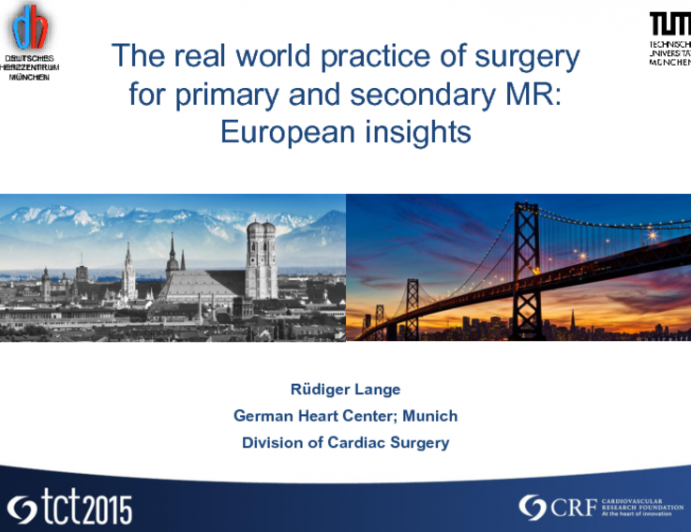 The Real-World Practice of Surgery in Primary and Secondary MR: European Insights