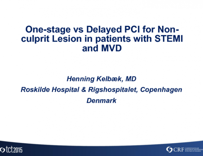 One-Stage vs Delayed PCI for Nonculprit Lesion in Patients With AMI and Multivessel Disease