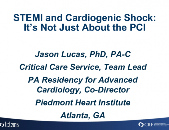 STEMI and Cardiogenic Shock: It's Not Just About the PCI