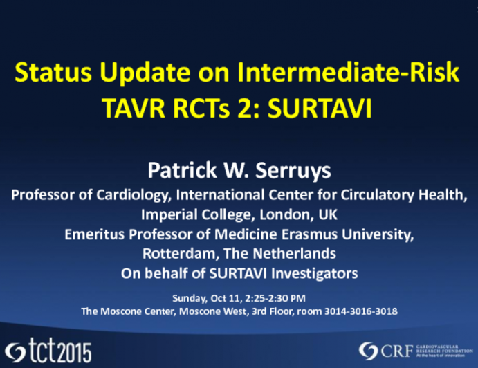 Status Update on Moderate-Risk TAVR RCTs 2: SURTAVI