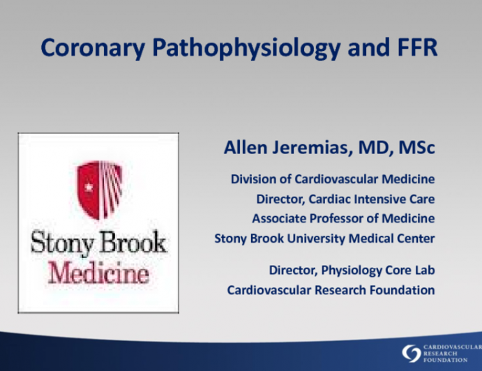 Coronary Pathophysiology and FFR