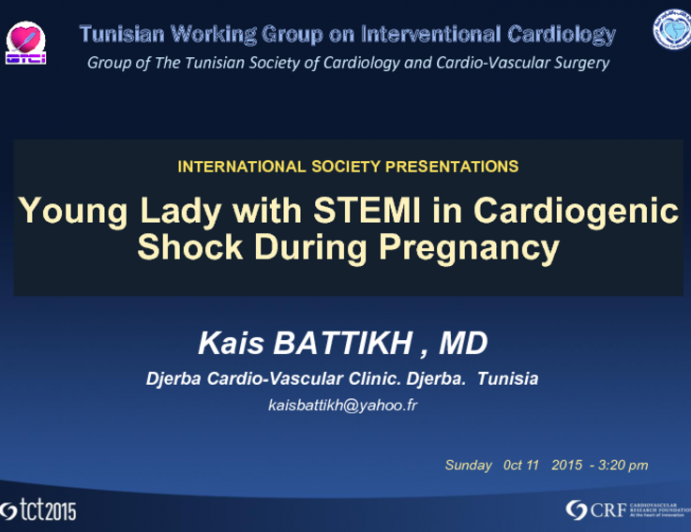 Primary PCI for STEMI in a 19-Year-Old Pregnant Patient With Cardiogenic Shock