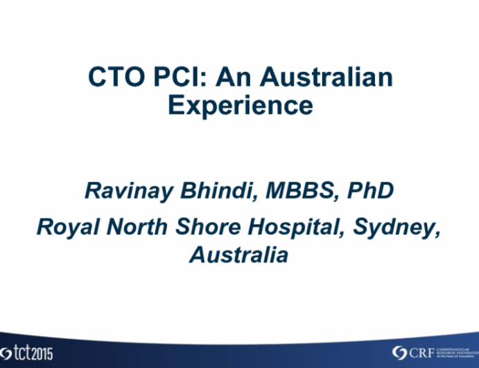 CTO PCI: An Australian Experience