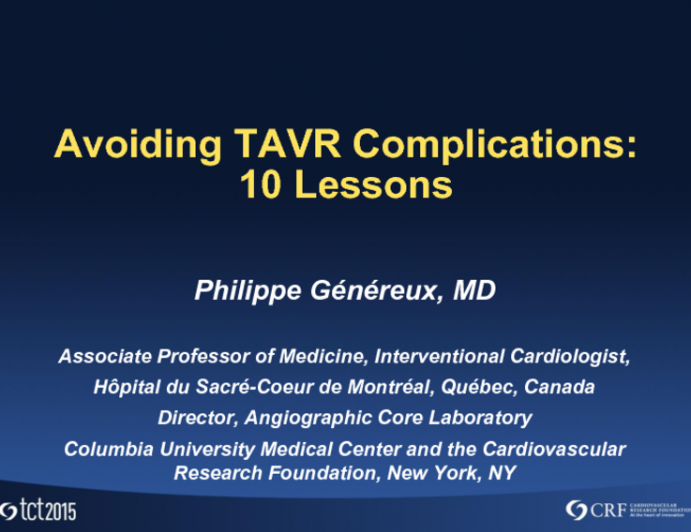 Top 10 Lessons for Complication-Free TAVR