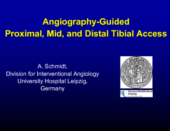 Angiography-Guided Proximal, Mid, and Distal Tibial Access
