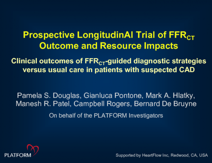 FFR-CT: PLATFORM Results