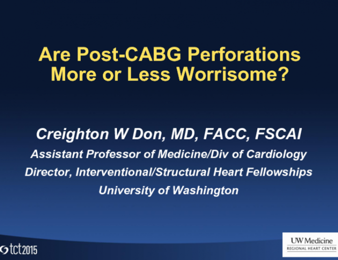Are Post-CABG CTO Perforations More or Less Worrisome?