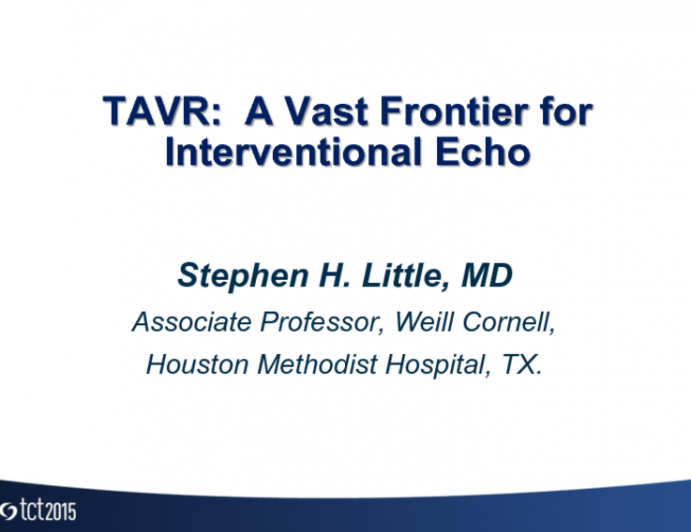 TAVR: A Vast Frontier for Interventional Echo