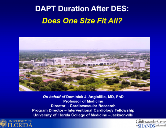 DAPT Duration After DES: Does 1 Size Fit All?