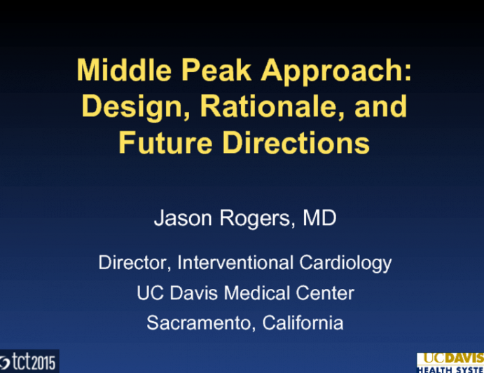 The Middle Peak Approach: Design, Rationale, and Future Directions