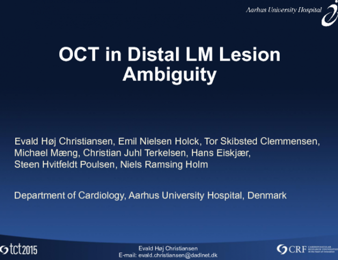 Case 10: OCT in Distal LM Lesion Ambiguity