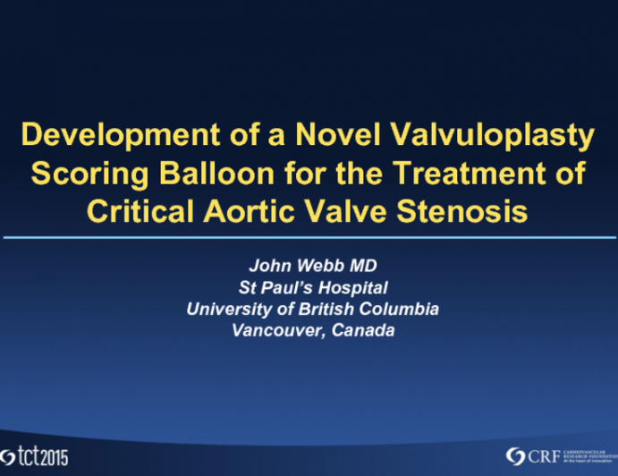 Percutaneous Aortic Valve Repair Technologies 2: CardioSculpt Aortic Valve Scoring System  Technological Concept and FIH Data
