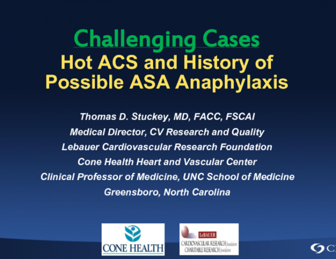 Case 3: Hot ACS and a History of Possible Aspirin Anaphylaxis