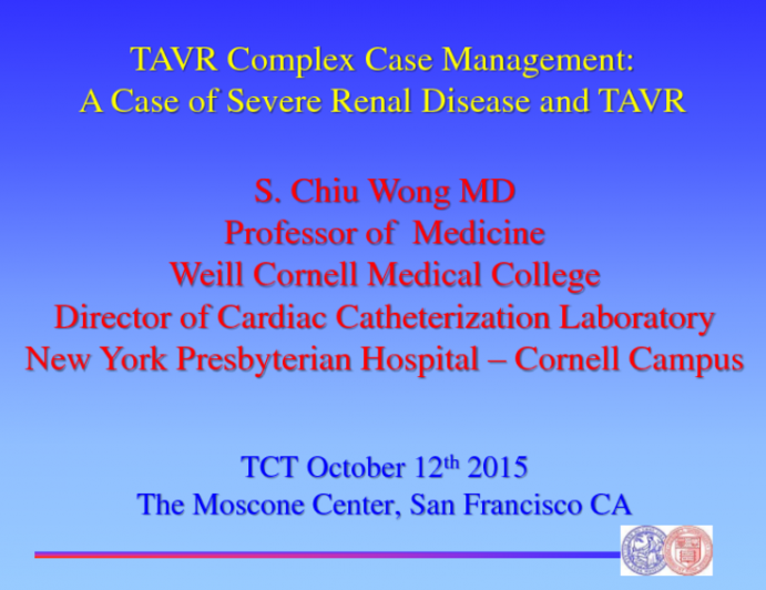 Severe Renal Disease and TAVR: Case Presentation