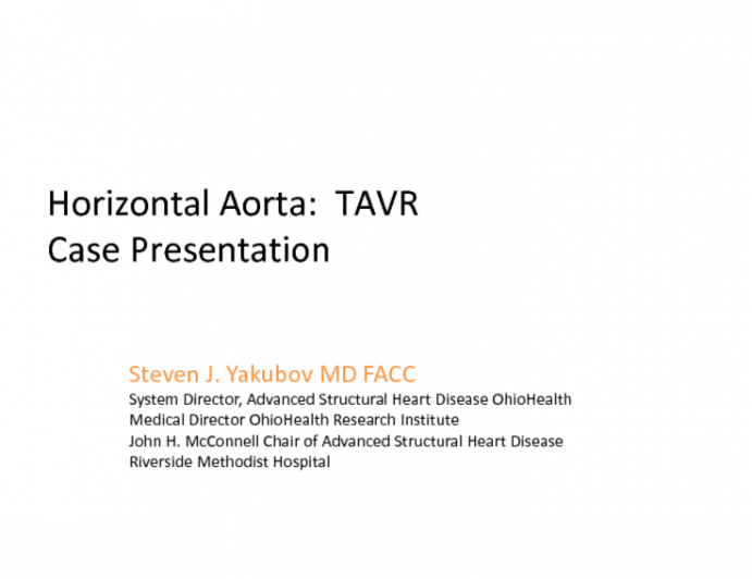 Extreme Horizontal Aorta and TAVR: Case Presentation