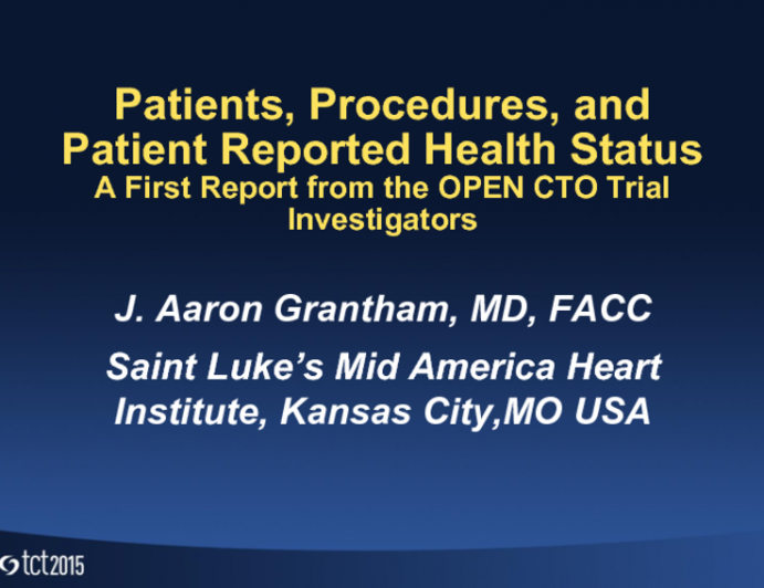 OPEN CTO: Evaluation of a Hybrid Approach to Chronic Total Occlusion Coronary Intervention