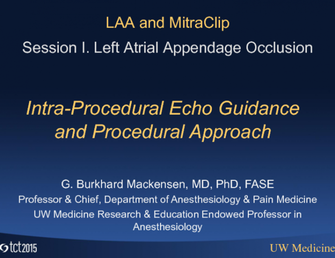 Intra-Procedural Echo Guidance and Procedural Approach