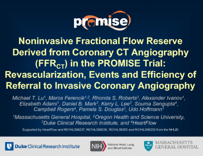 PROMISE FFR-CT: Evaluation of FFR-CT in Patients Undergoing Computed Tomographic Angiography for Evaluation of Suspected Coronary Artery Disease