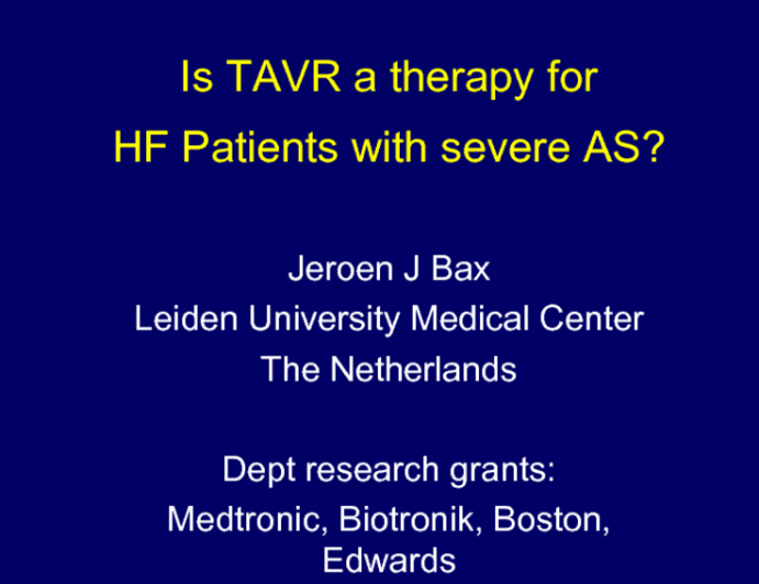 Is TAVR a Therapy for CHF Patients With Severe AS?