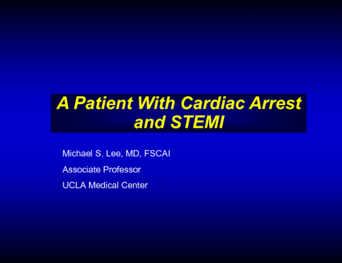 Case 2: A Patient With Cardiac Arrest and ST-Segment Elevation