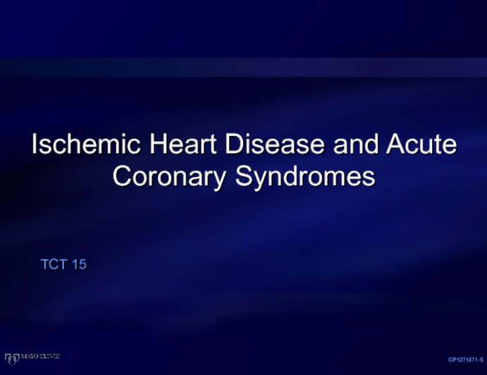 Ischemic Heart Disease and Acute Coronary Syndrome