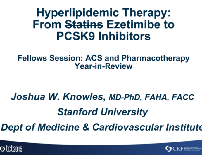 Hyperlipidemic Therapy: From Statins to PCSK9 Inhibitors